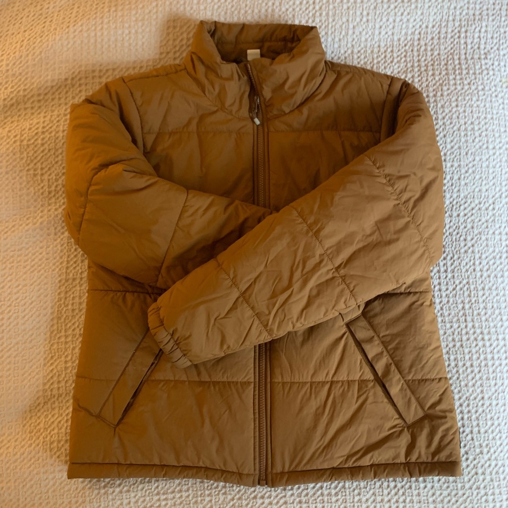 Brown puffer coat